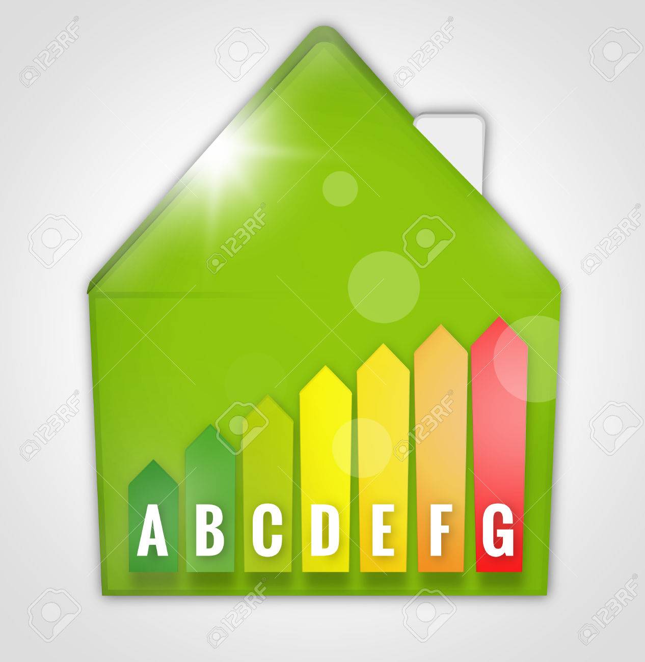 Energieeffizientes Haus Massstab Silhouette 3d Darstellung