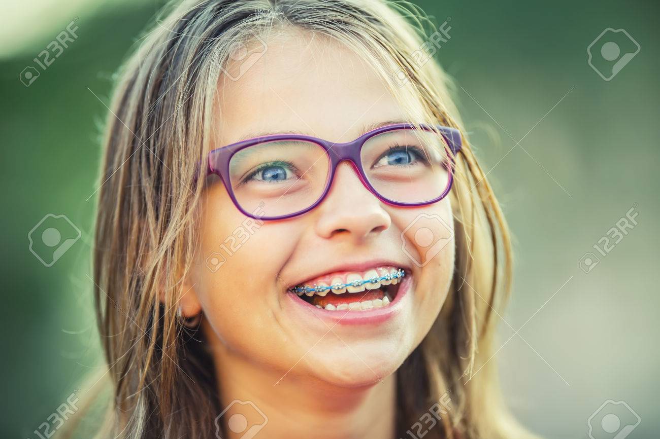 Blonde Teen Braces