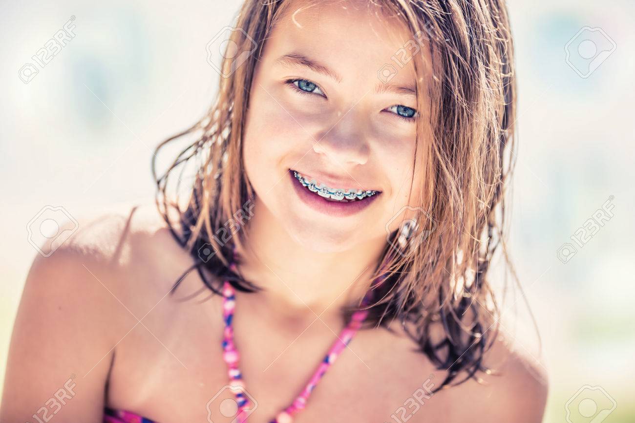 teen braces selfie Girl With Teeth Braces. Pretty Young Teen Girl With Dental Braces. Portrait  Of A Cute Little Girl On A Sunny Day In Bikini. Stock Photo, Picture and  Royalty Free Image. Image 84859141.
