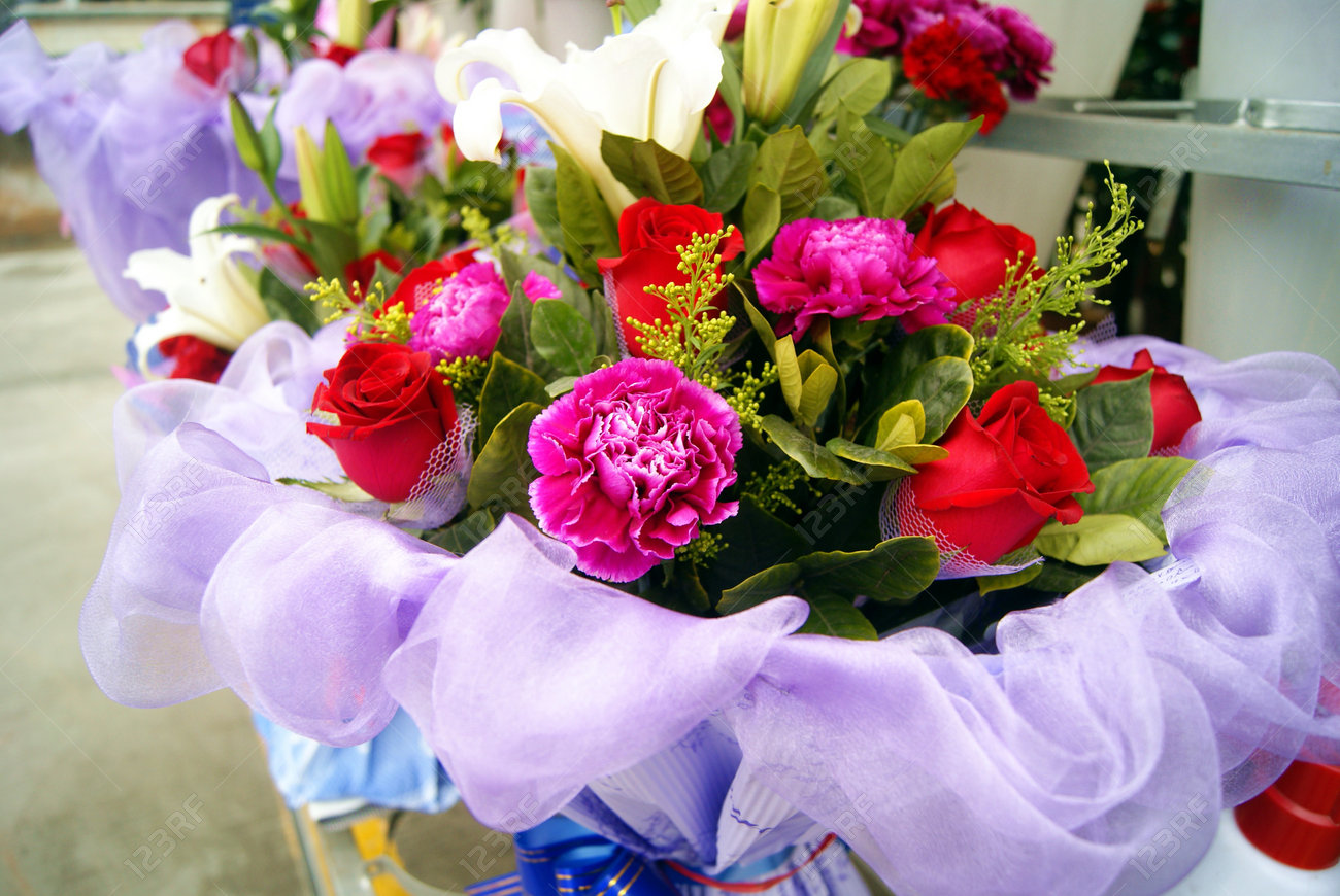 A Bunch Of Beautiful Flowers Delicate Flower Arrangement Of Stock Photo Picture And Royalty Free Image Image 16228138