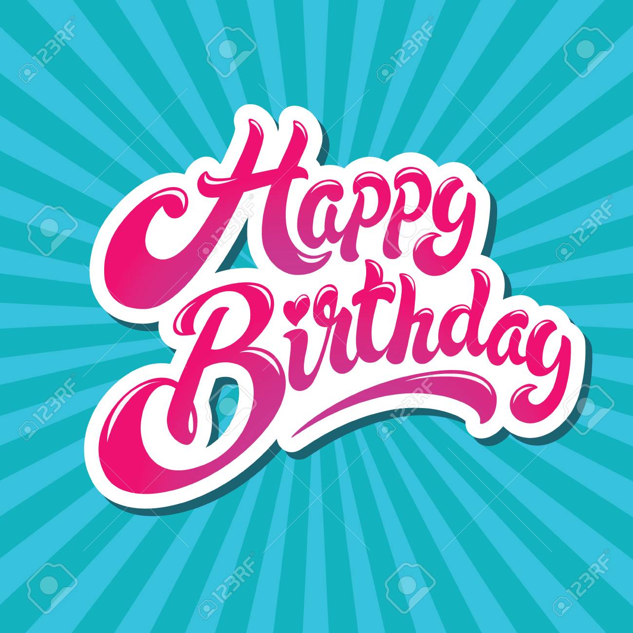 happy birthday hand drawn lettering design on background of pattern happy birthday lettering designs