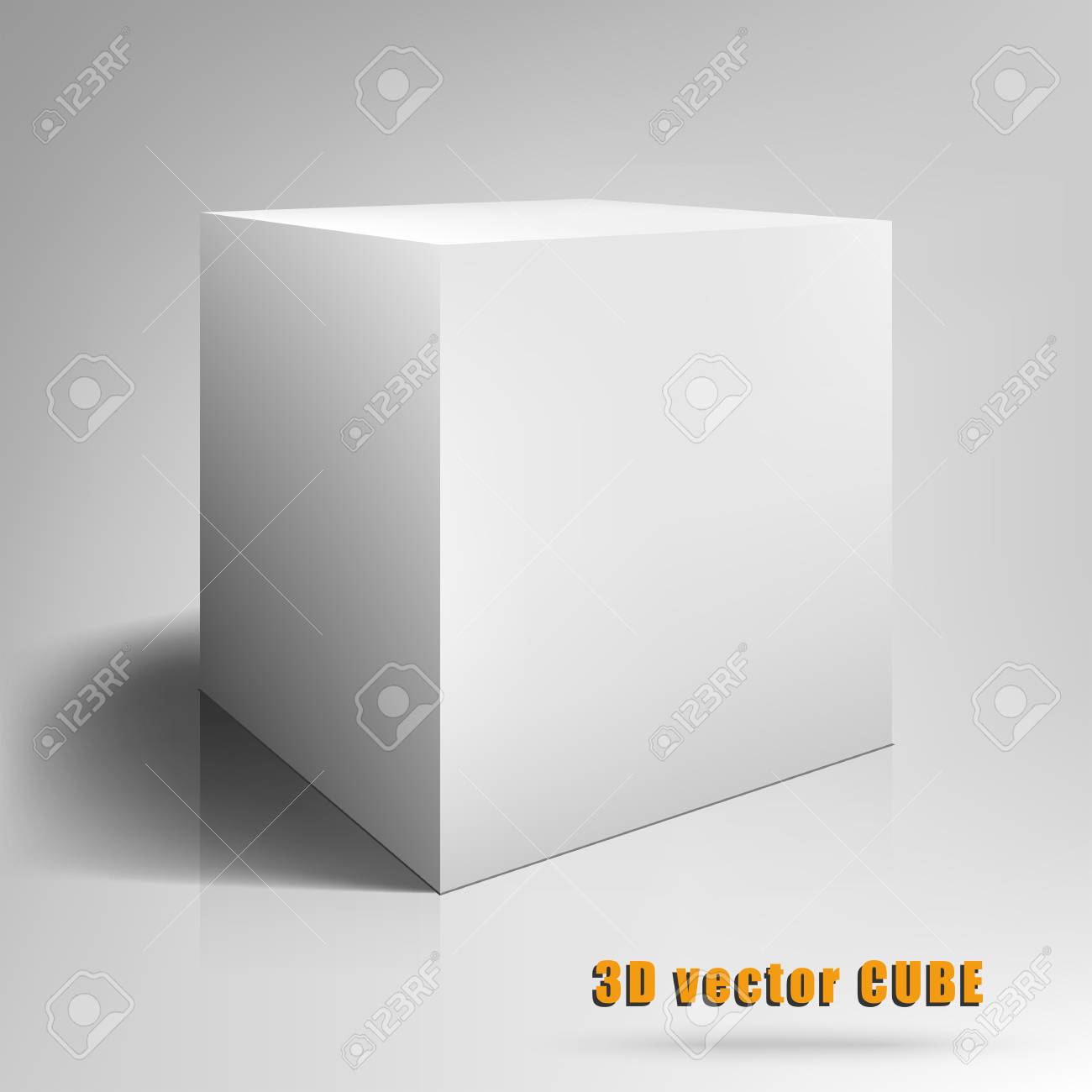 3d cube vector illustration template for your design royalty free