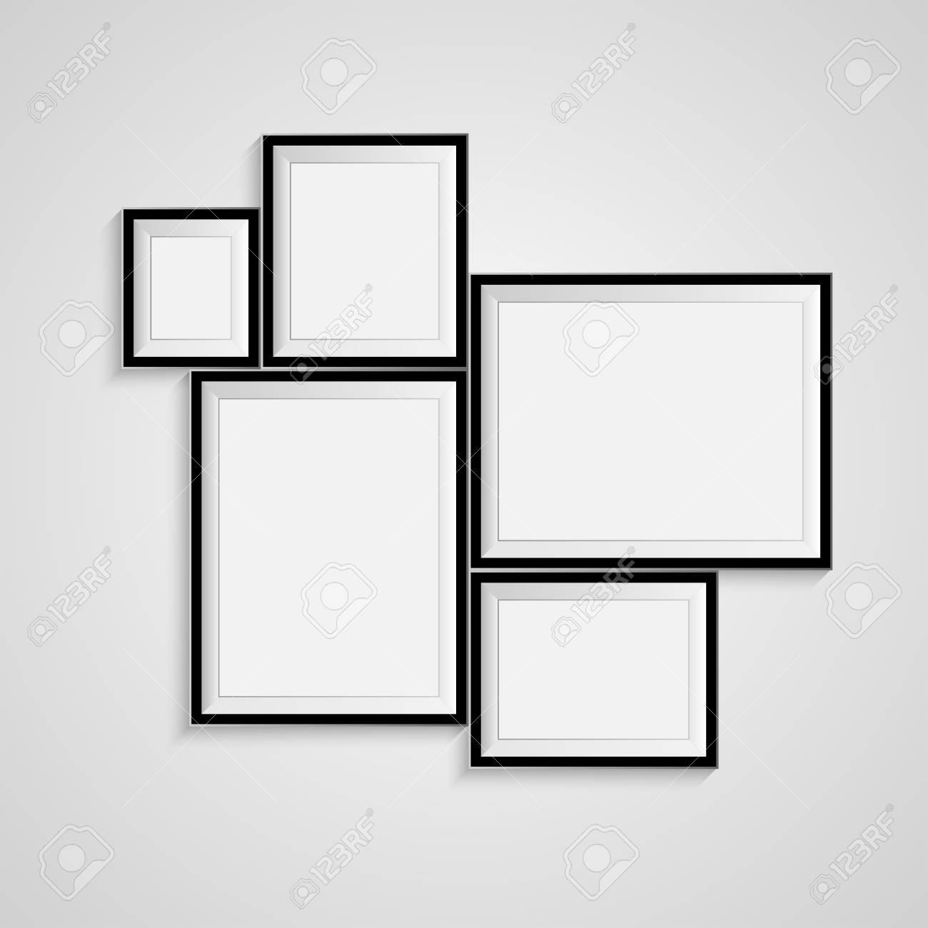 Blank Picture Frame Template Set Isolated On Wall Royalty Free SVG,  Cliparts, Vectors, And Stock Illustration. Image 43562189.