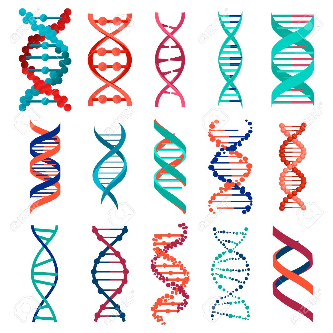 dna molecule sign set