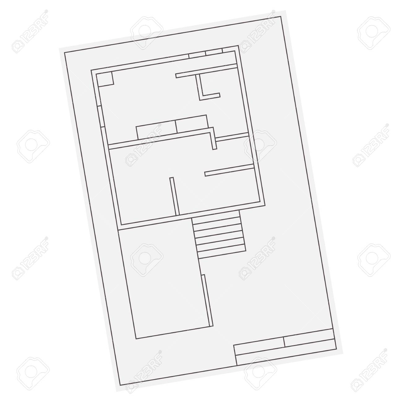 Ui または約ベクトルの家間取り図アイコン のイラスト素材 ベクタ Image