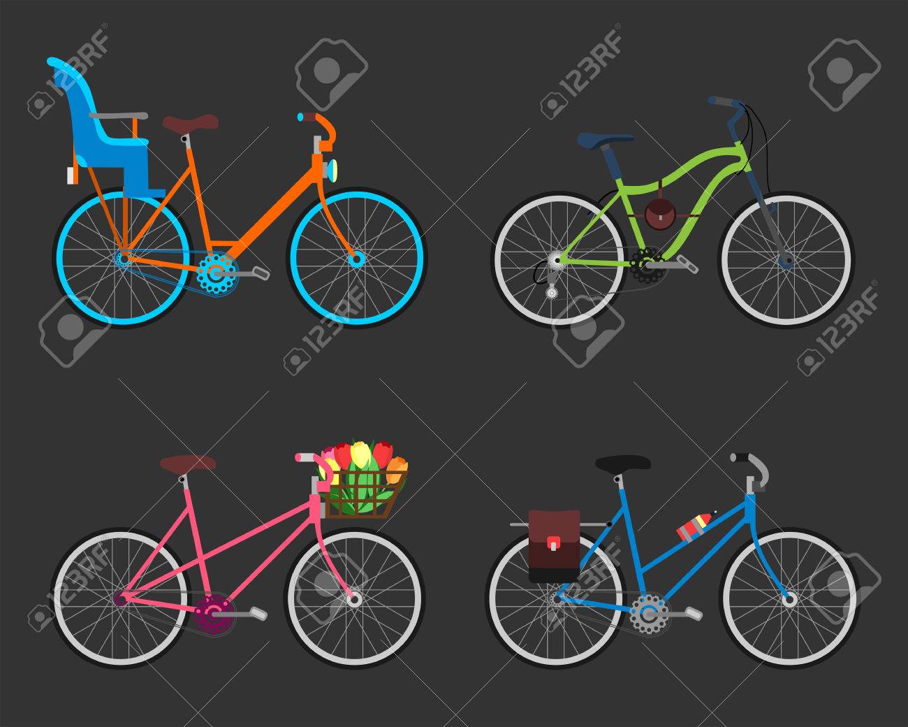 自転車の 4 ヴィンテージのデザインを設定します レトロな古いスタイルのトランスポートのホイールの自転車 アンティーク サイクル輸送 ベクトル図のイラスト素材 ベクタ Image 自転車の 4 ヴィンテージのデザインを設定します レトロな古いスタイルのトランスポートのホイールの自転車 アンティーク サイクル輸送 ベクトル図のイラスト素材 ベクタ Image