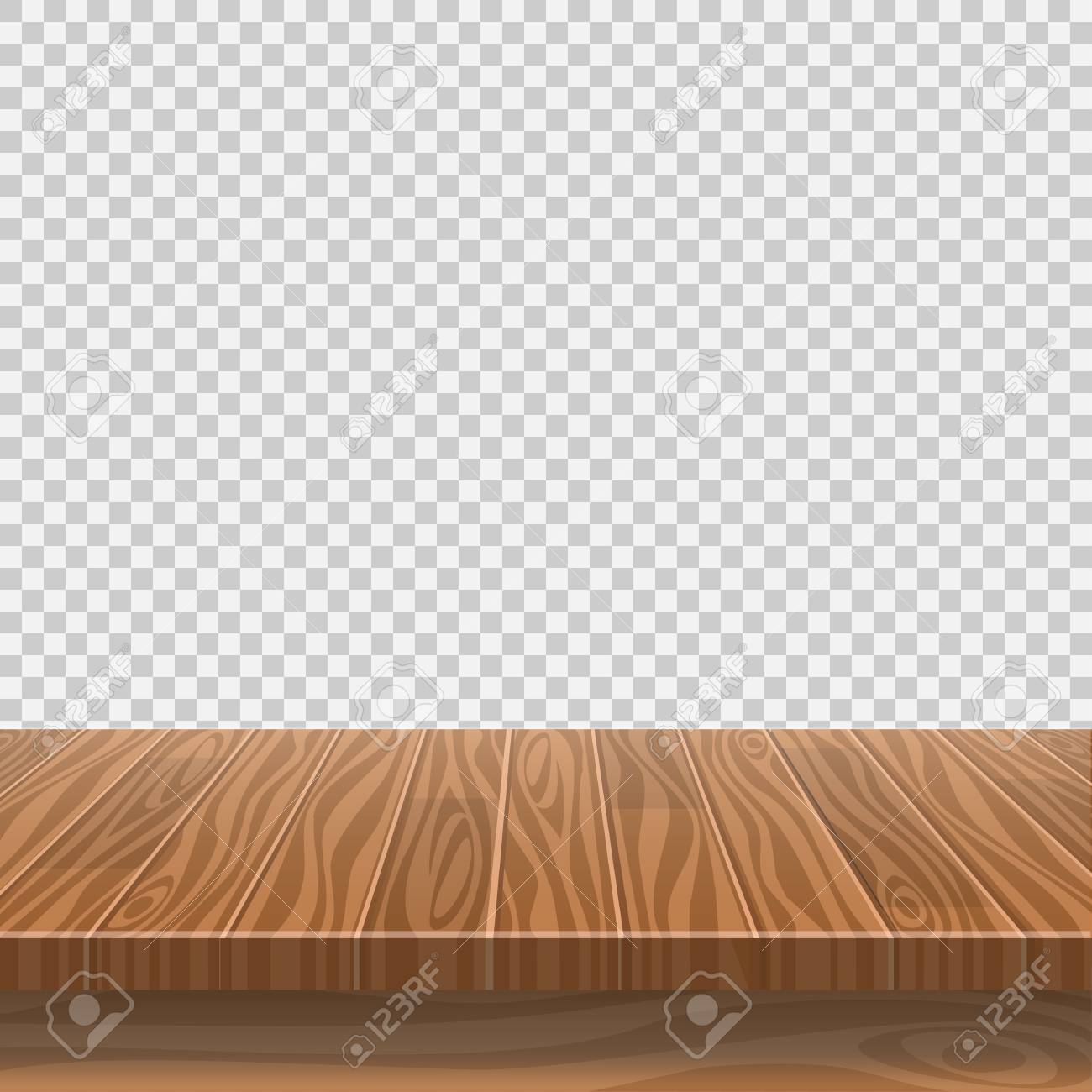 Empty wooden table for product placement or montage with focus to the table top, with isolated white background. Vector illustration - 126304073 Empty wooden table for product placement or montage with focus to the table top, with isolated white background. Vector illustration - 126304073