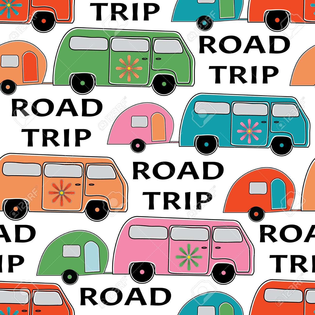 green blue and red vans