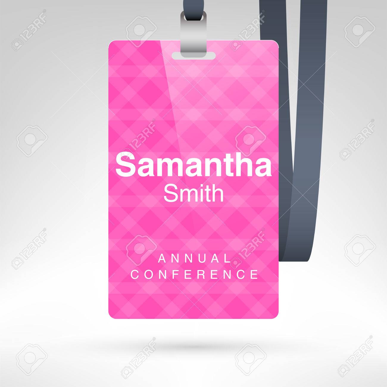 conference badge with name tag placeholder blank badge template