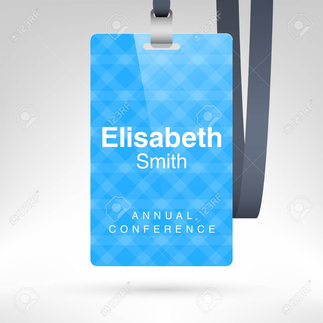 conference badge with name tag placeholder blank badge template