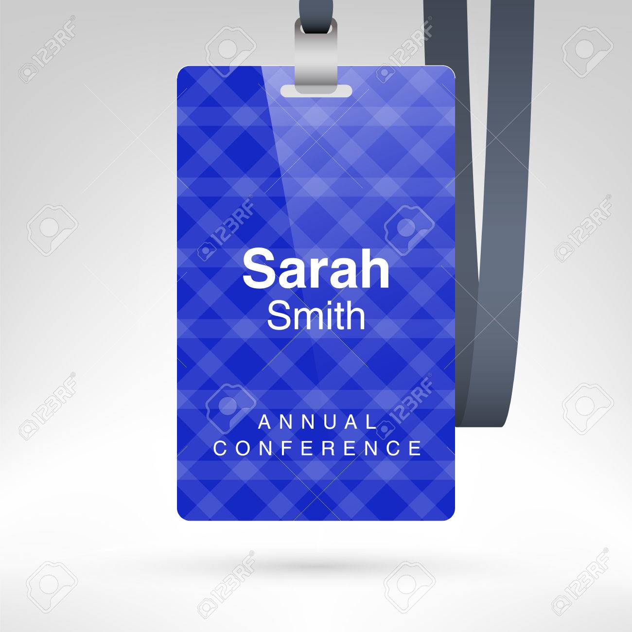conference badge with name tag placeholder blank badge template