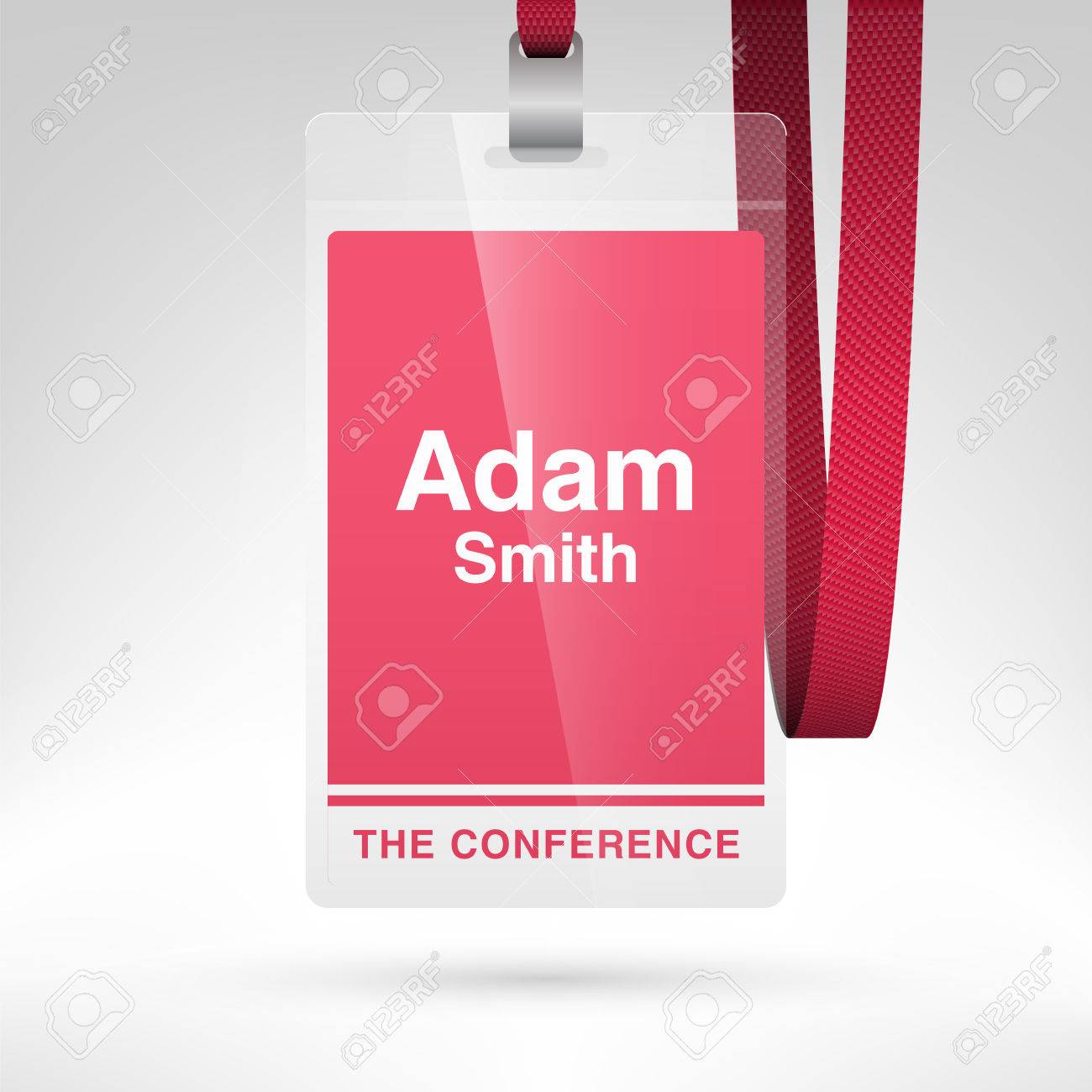 conference badge with name tag placeholder blank badge template in