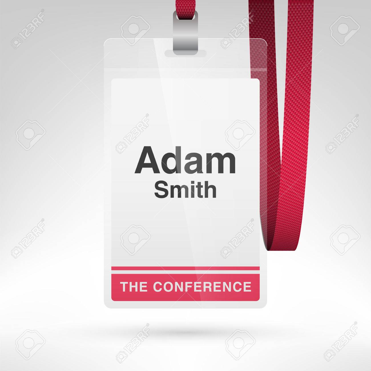 conference badge with name tag placeholder blank badge template