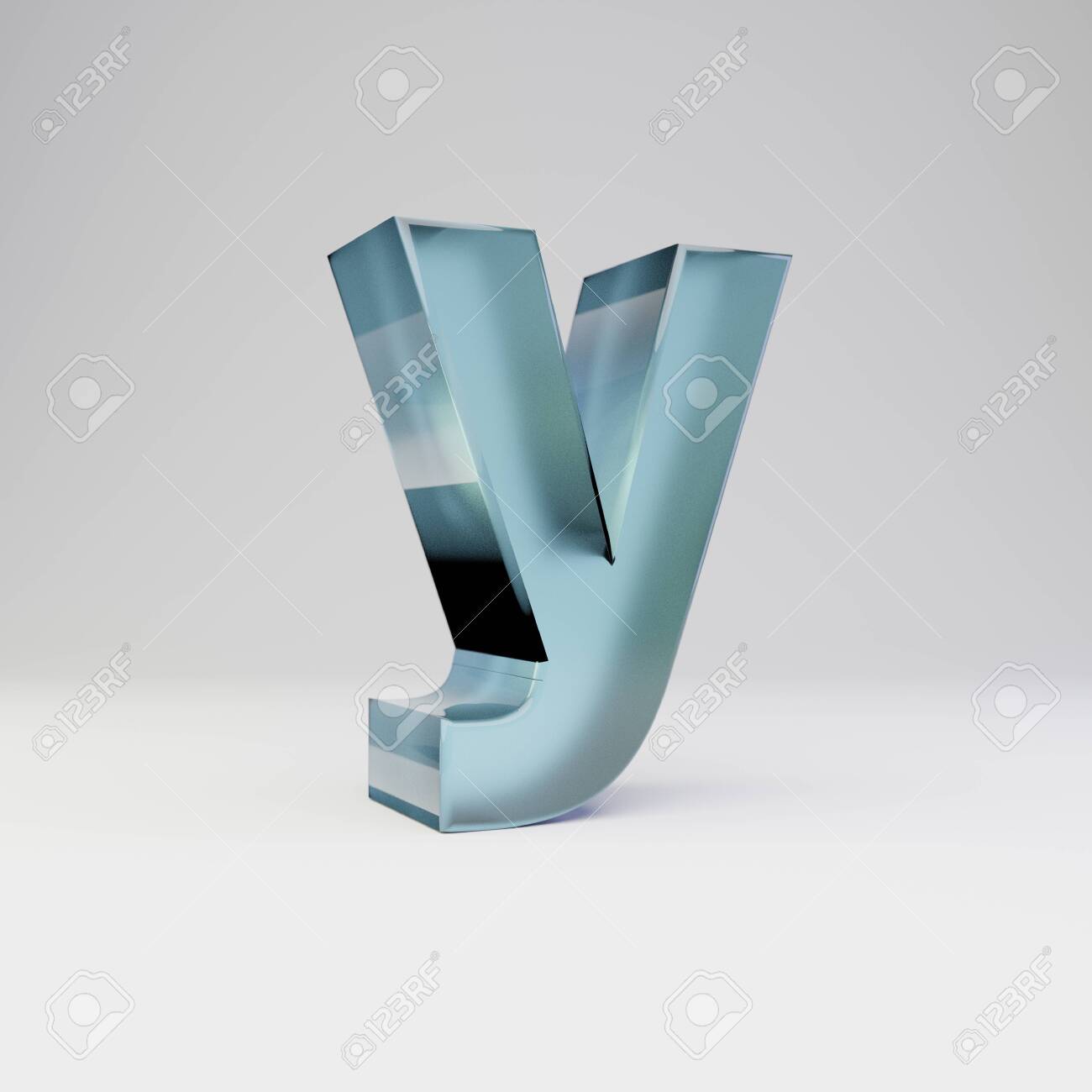 Ice 3d Letter Y Lowercase Transparent Blue Ice Font With Glossy Stock Photo Picture And Royalty Free Image Image