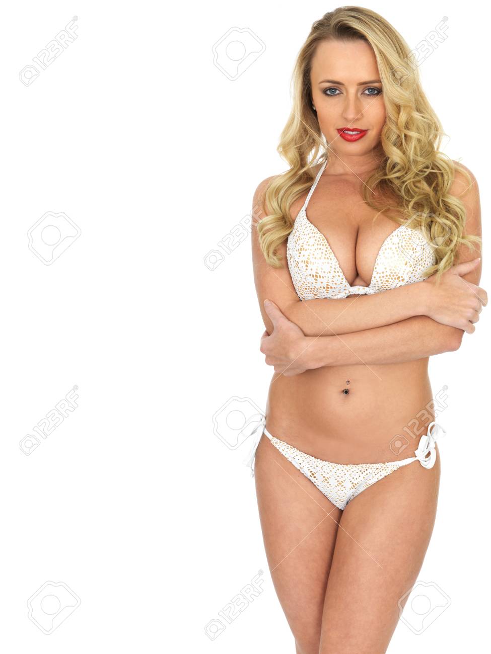 Teen Blonde Wearing Bikini Model