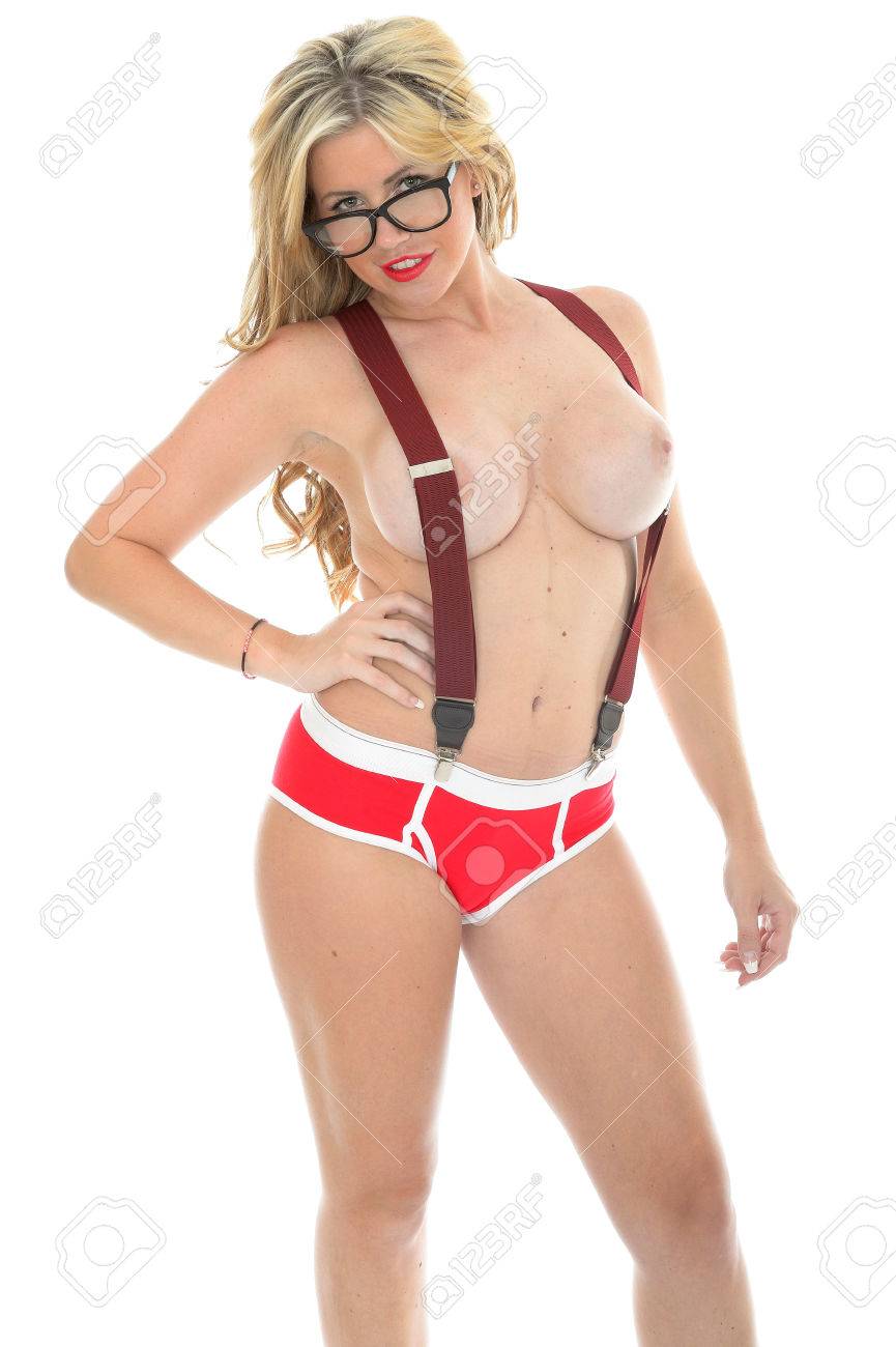 braces topless Beautiful Sexy Young Topless Woman In Pin Up Poses Wearing Braces Glasses  And Red Pants Against White Stock Photo, Picture and Royalty Free Image.  Image 39862839.