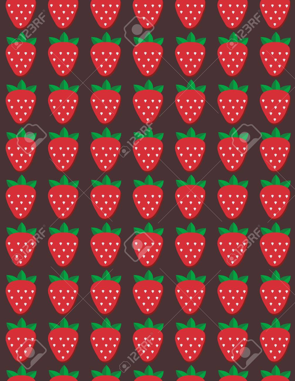 シームレスなベクトル イチゴ パターン 壁紙 テキスタイル 包装紙 パッケージのデザイン のイラスト素材 ベクタ Image