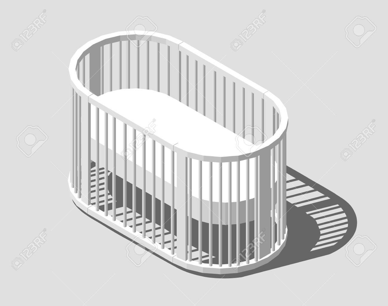 white round cot