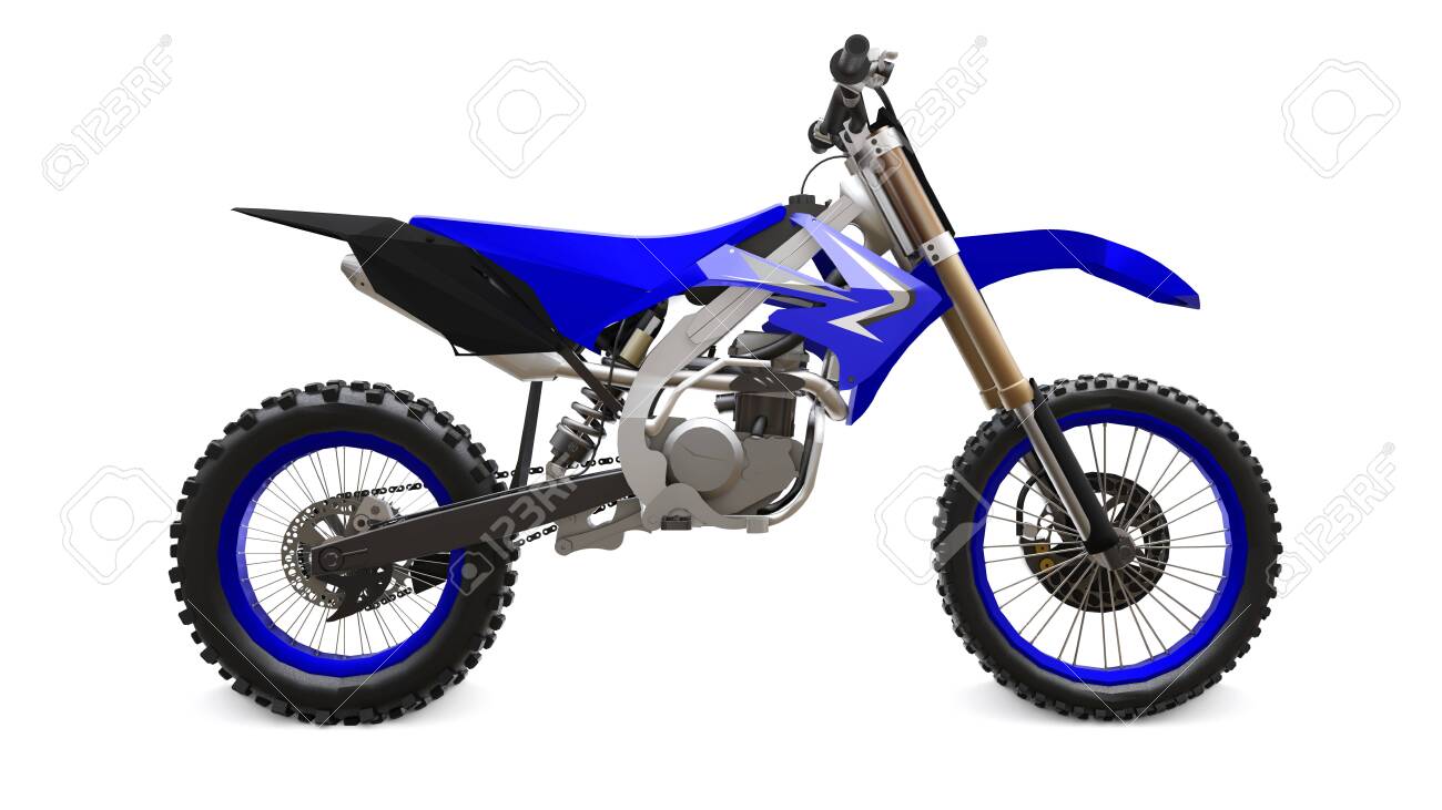 black and blue dirt bike