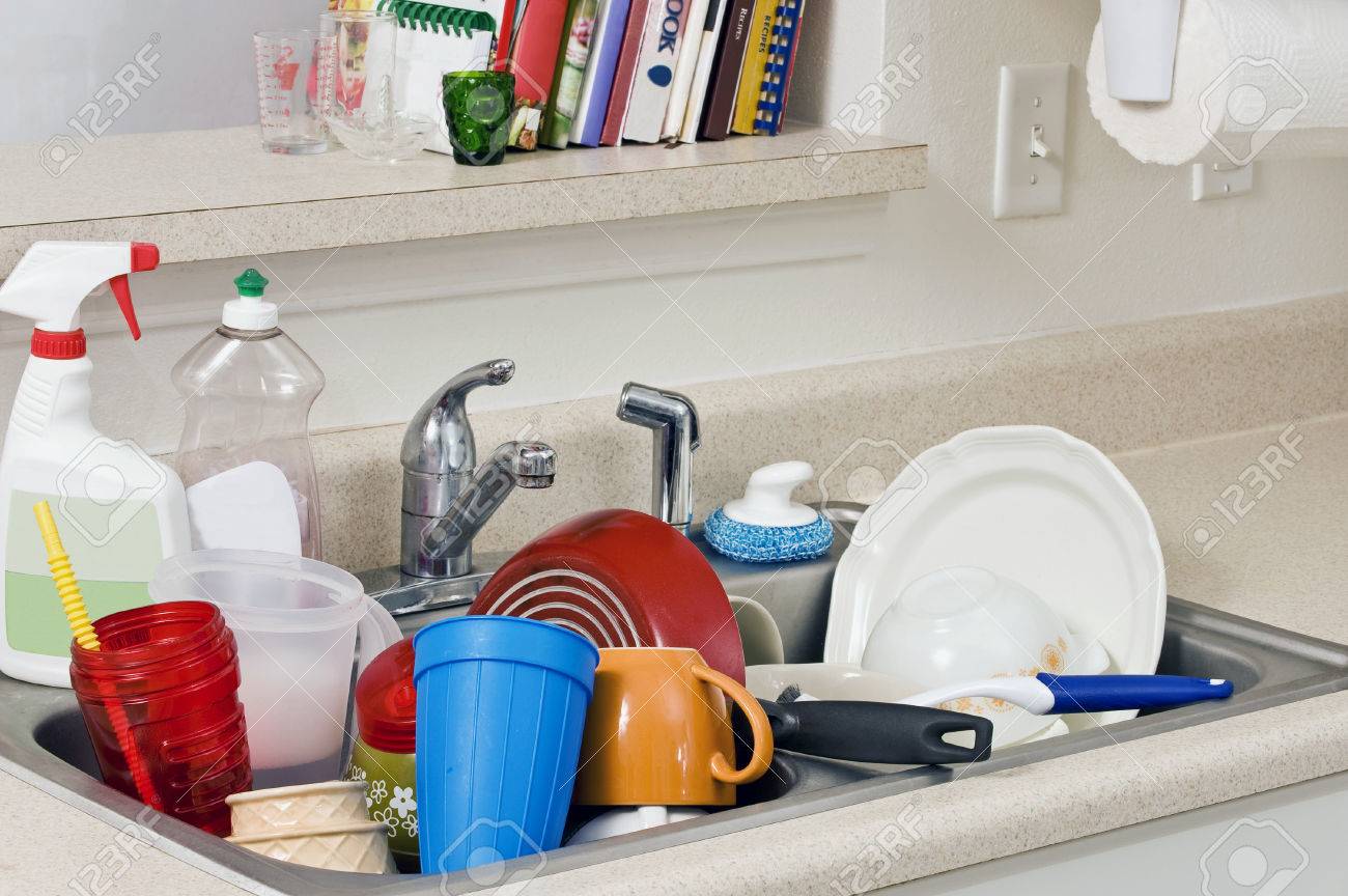Kitchen Sink With Dishes dirty dishes piled high in kitchen sink stock photo, picture and Kitchen Sink With Dishes dirty dishes piled high in kitchen sink stock photo, picture and