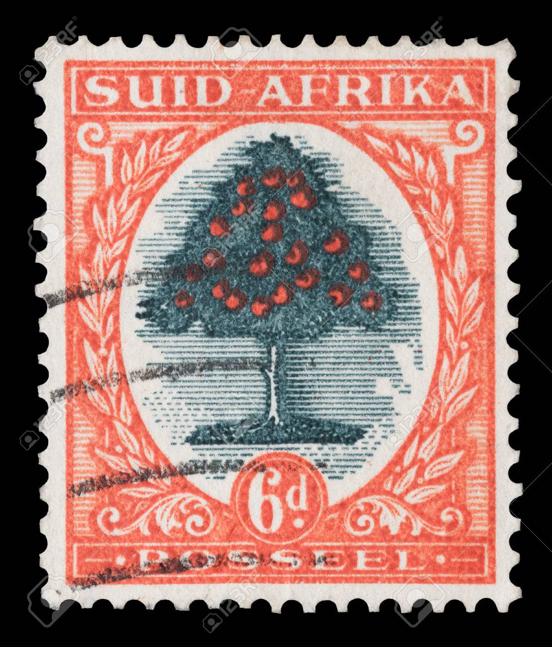 vintage postage stamp printed