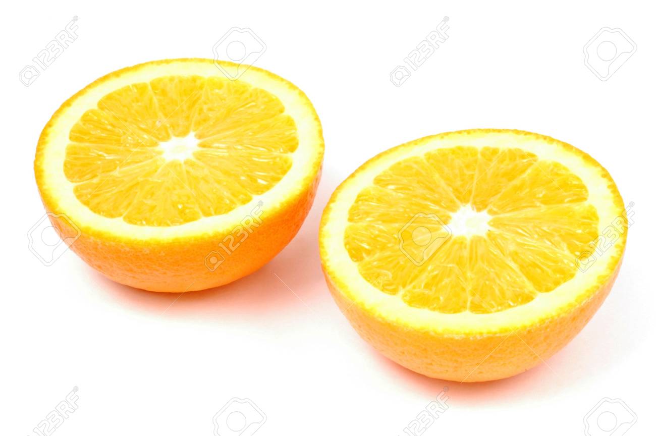 Photo of sliced orange isolated on white background - 648827 Photo of sliced orange isolated on white background - 648827
