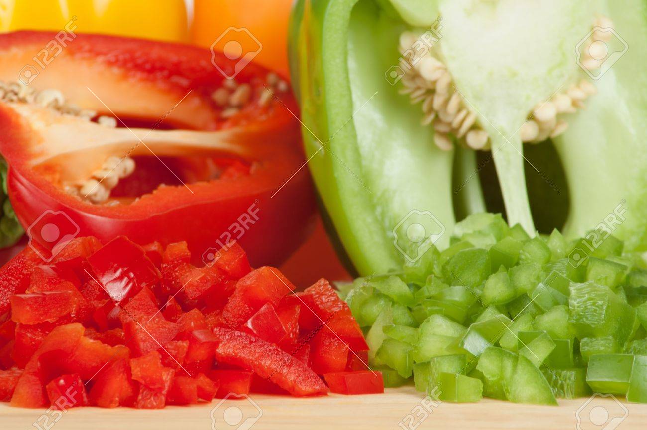 Sliced and Chopped or Diced Bell Peppers - 17083327 Sliced and Chopped or Diced Bell Peppers - 17083327