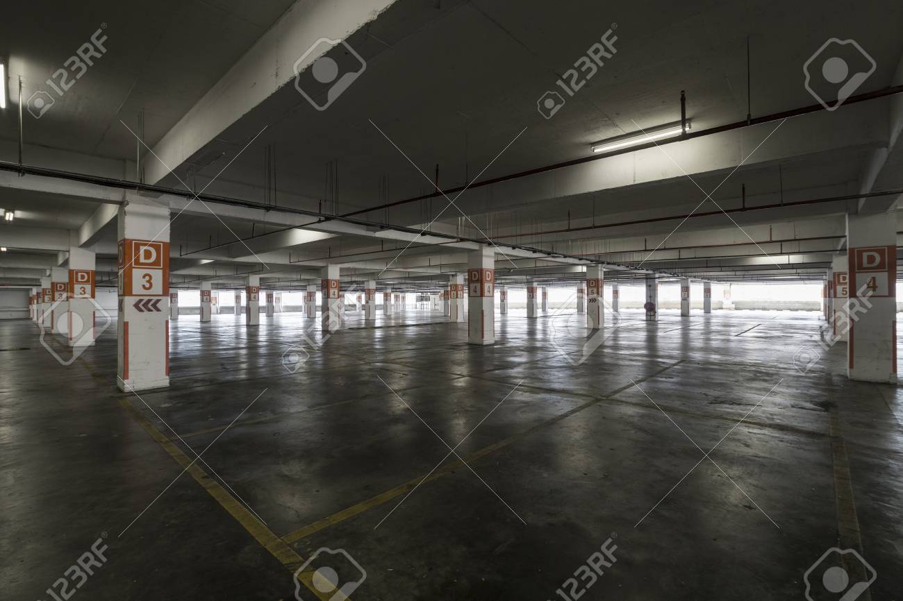 Big Parking Area In Basement Stock Photo Big Parking Area In Basement Stock Photo