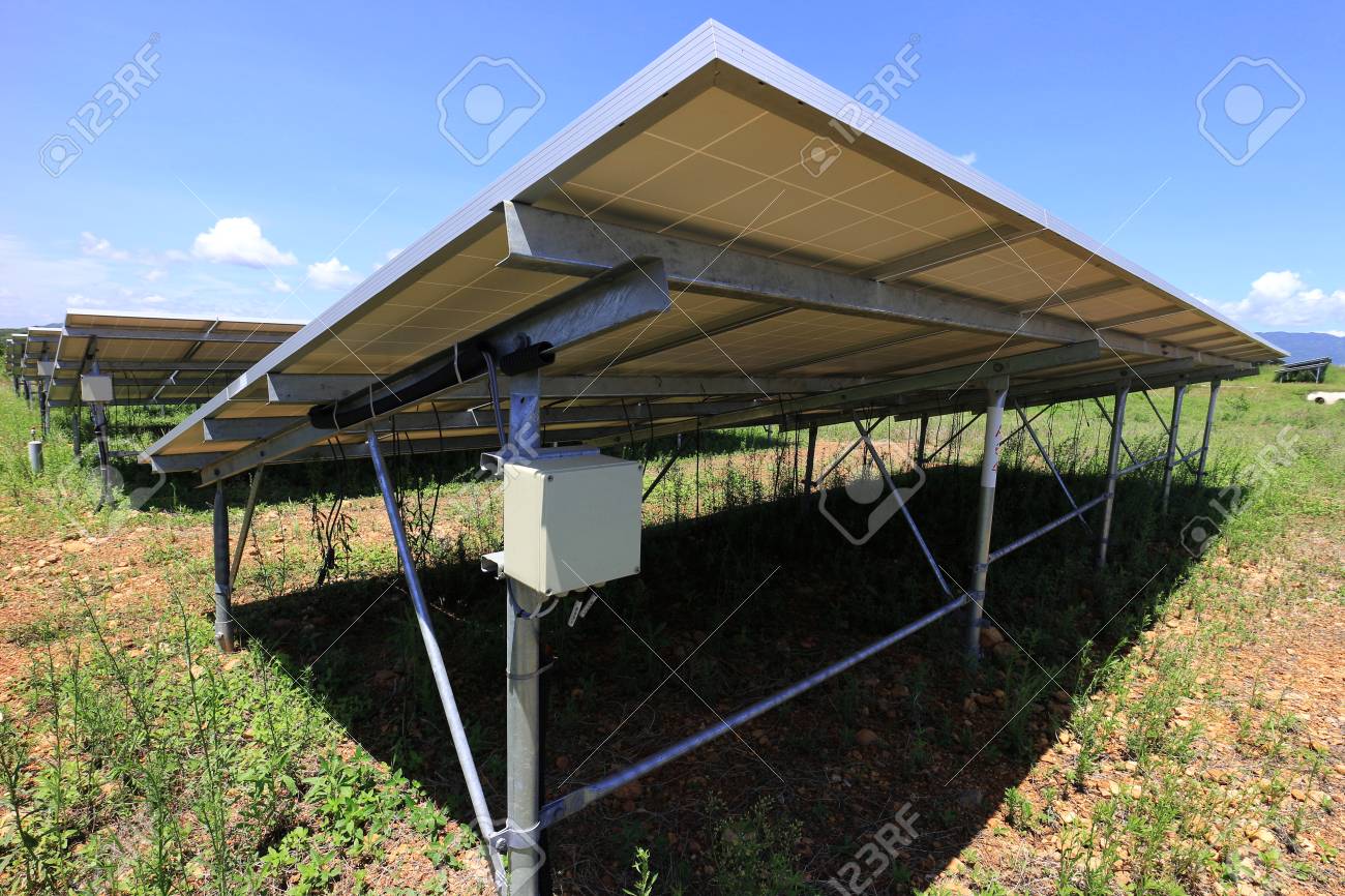 fuse box of solar farm installed under pv panels stock photo rh 123rf com