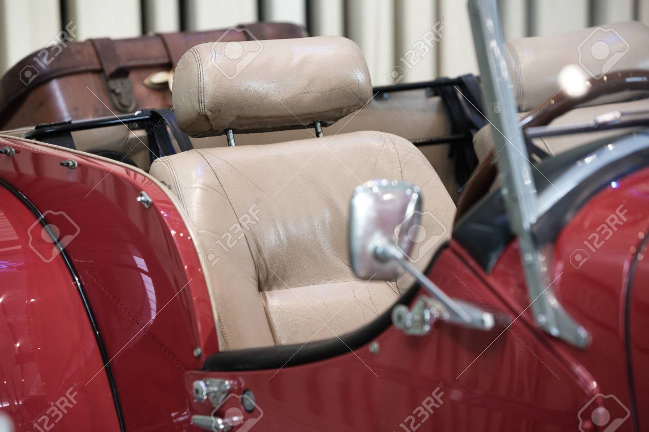 red convertible car seat