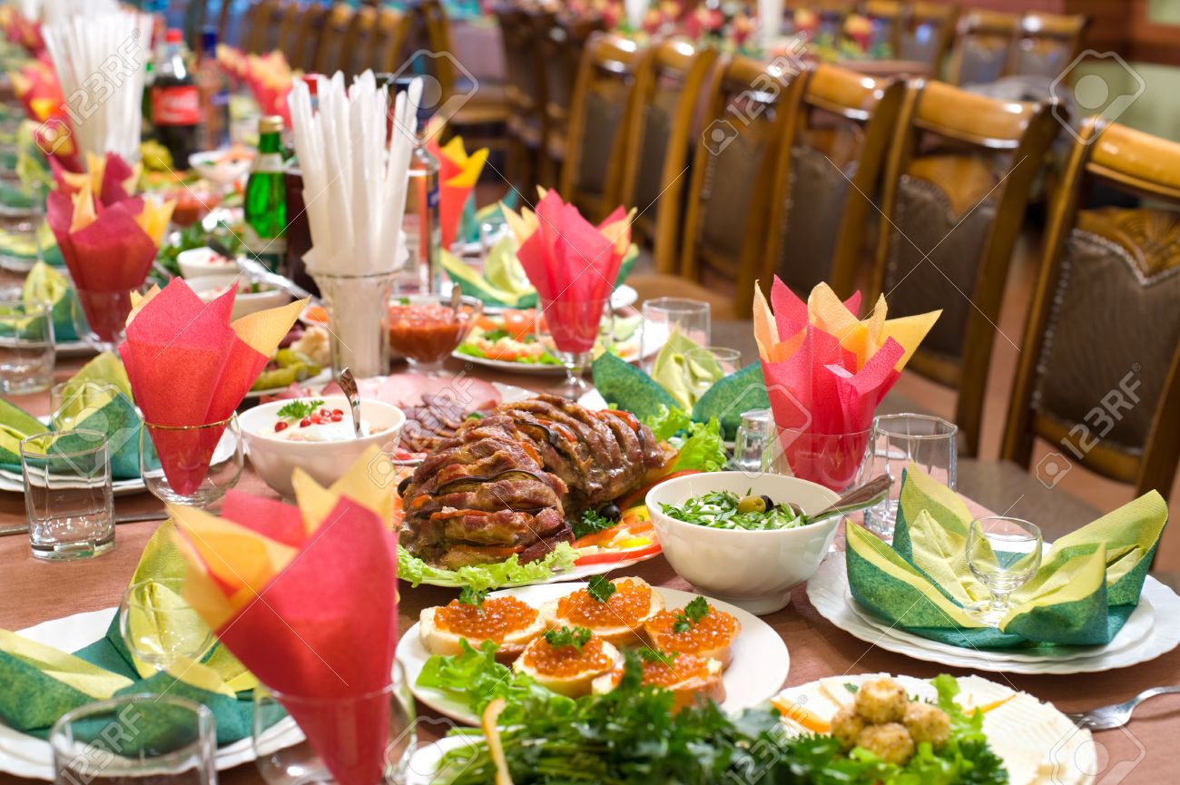 laid table with tableware