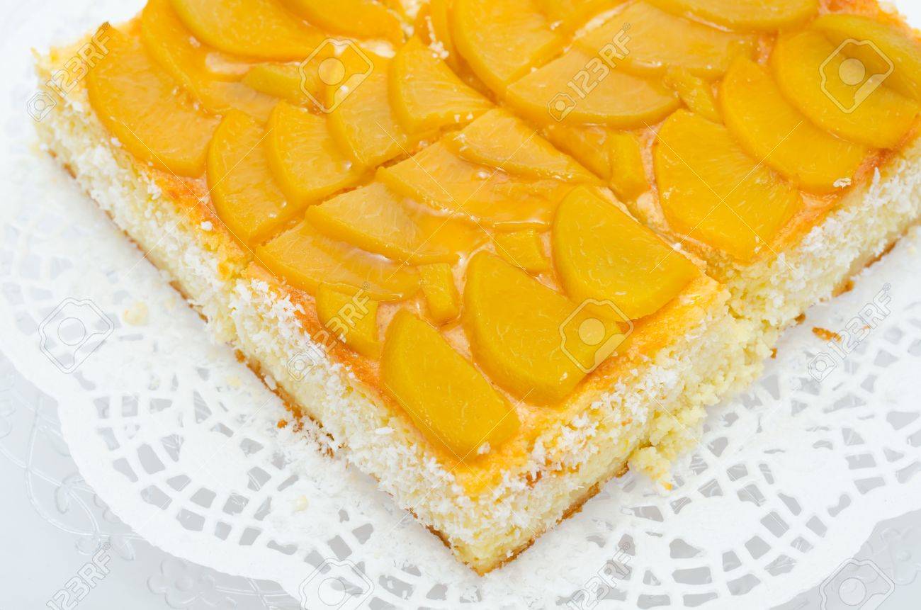 Un Gateau Peche Fraiche Un Coup De Gros Plan Banque D Images Et Photos Libres De Droits Image