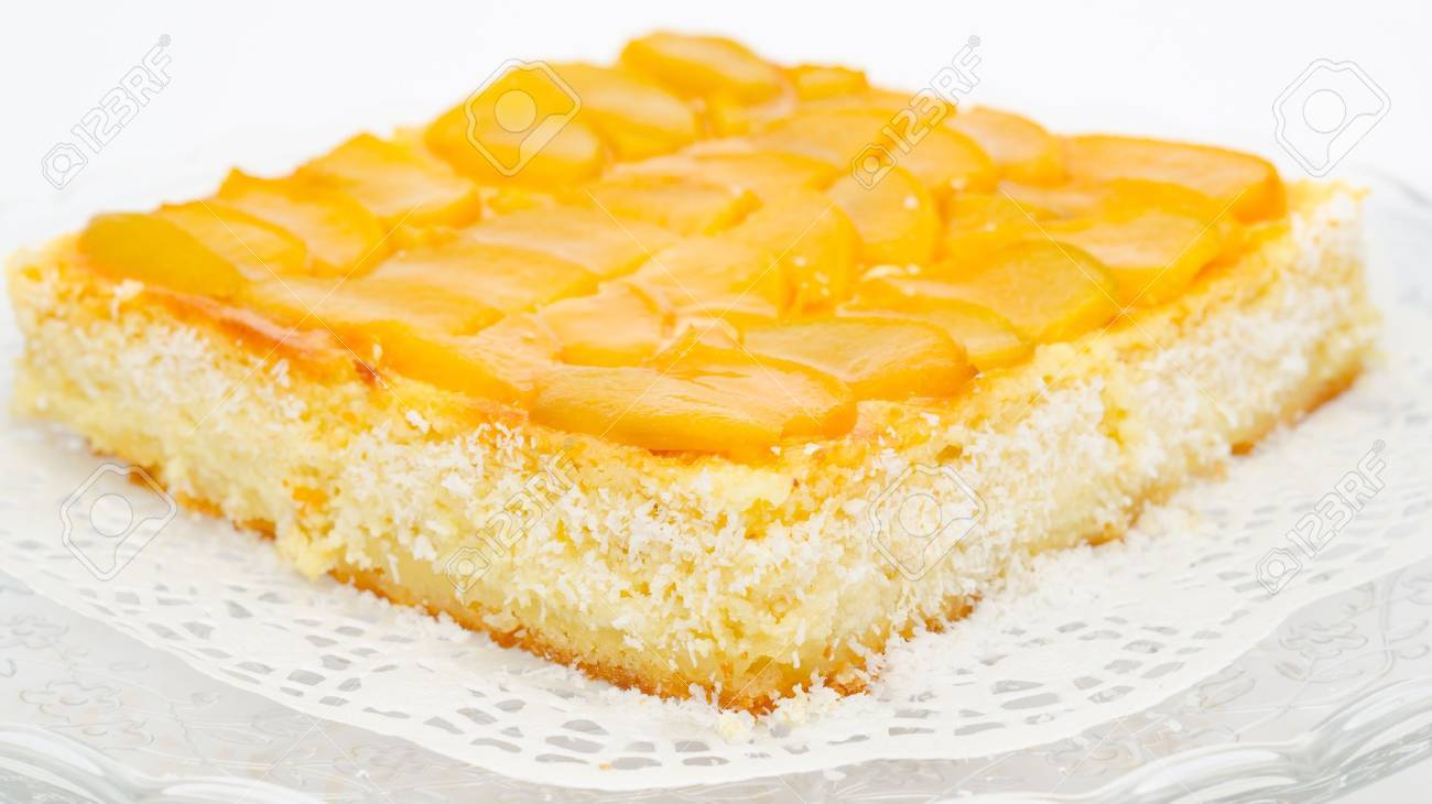 Un Gateau Au Fromage Peche Fraiche Un Coup De Gros Plan Banque D Images Et Photos Libres De Droits Image