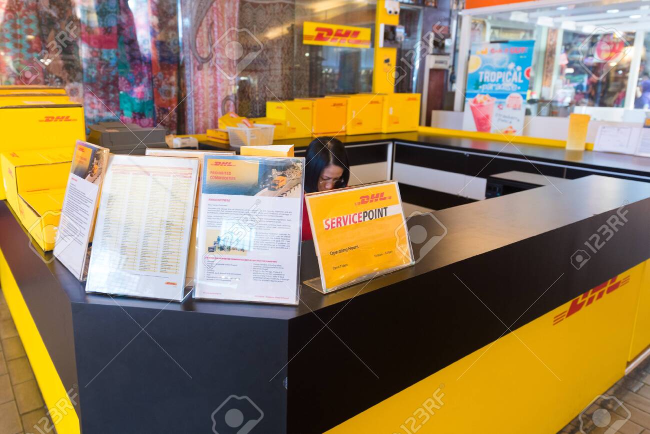 Kuala Lumpur September 12 2017 Dhl Service Point At The Lobby Of Central Market It Was Founded In 1888 And Originally Used As A Wet Market Stock Photo Picture And Royalty Free Image Image 136498273