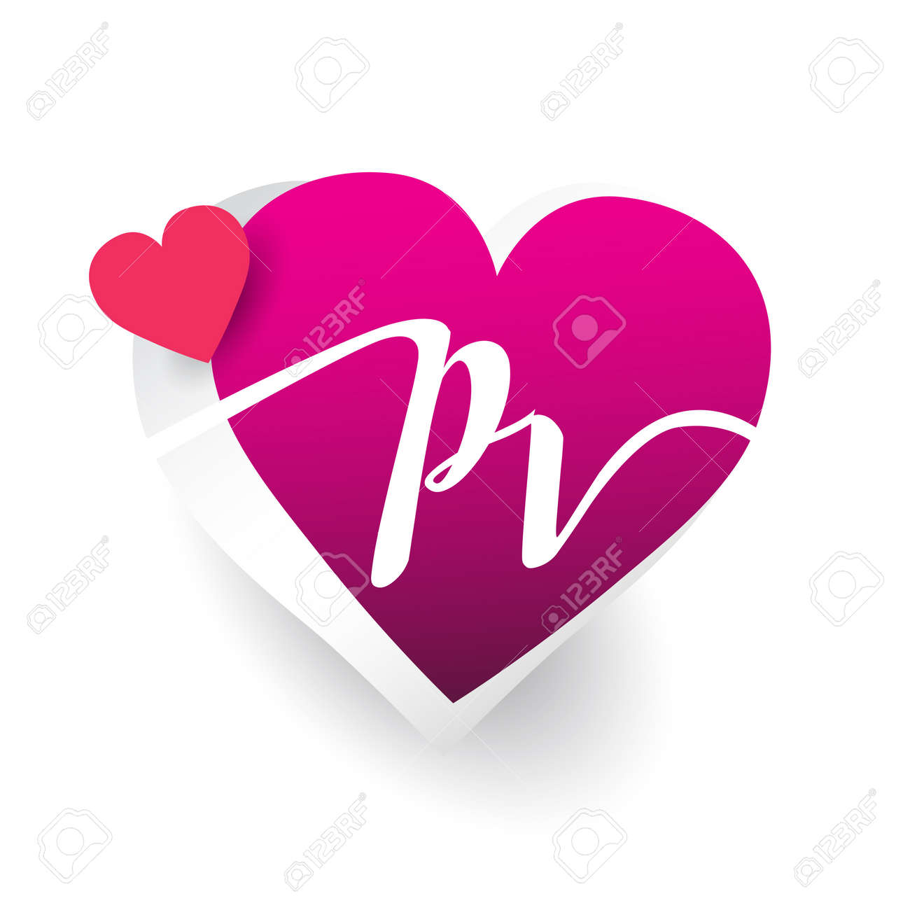 Initial Logo Letter Pv With Heart Shape Red Colored Logo Design For Wedding Invitation Wedding Name And Business Name Royalty Free Cliparts Vectors And Stock Illustration Image