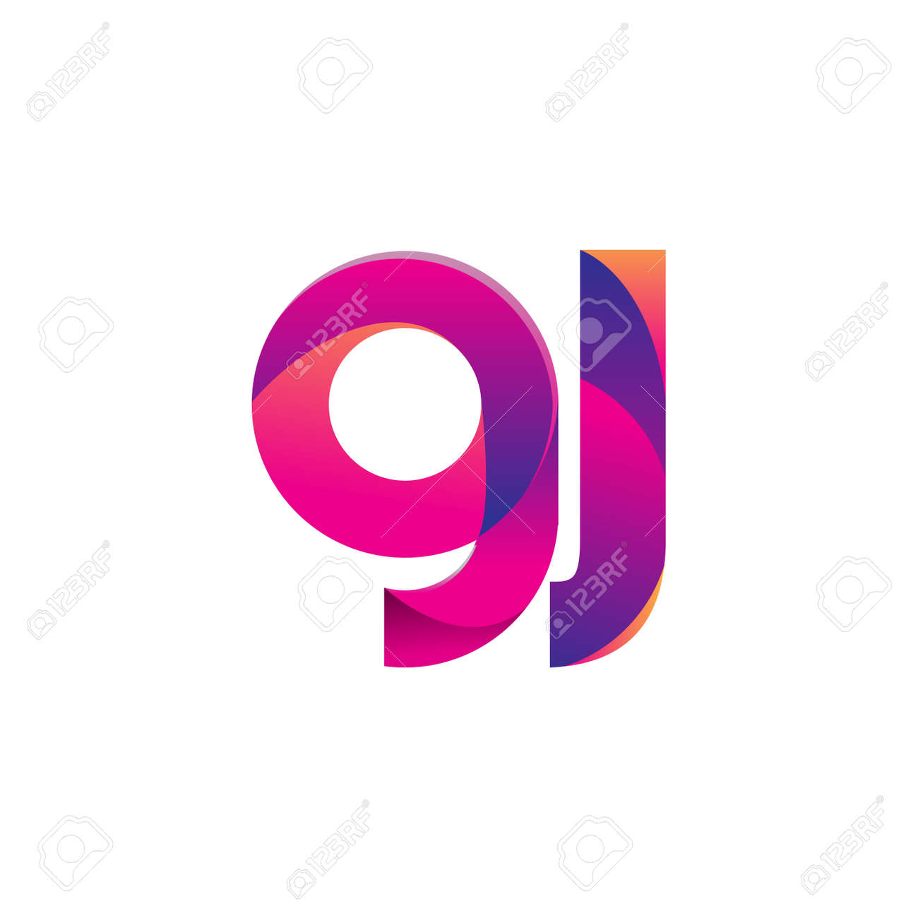 Initial Letter GJ Logo Lowercase, magenta and orange, Modern and Simple Logo Design. - 158294827 Initial Letter GJ Logo Lowercase, magenta and orange, Modern and Simple Logo Design. - 158294827