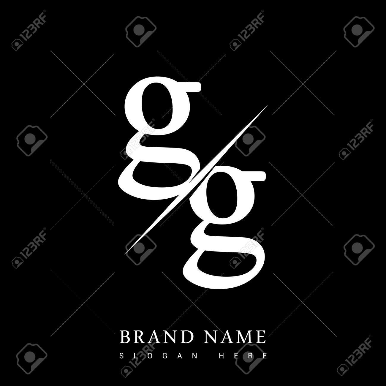 Initial Logo Letter Gg For Company Name Black And White Color Royalty Free Cliparts Vectors And Stock Illustration Image 159443107 The most common type of logo, accounting for up to 70 percent of all created logos, is the one with a company name on it. 123rf