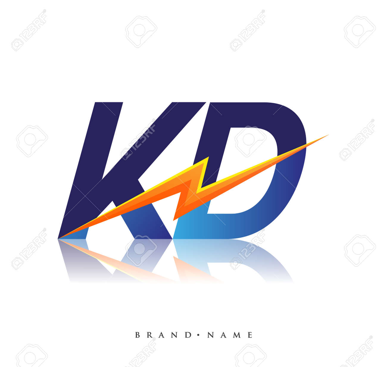 Letter KD Logo With Lightning Icon, Letter Combination Power Energy Logo  Design For Creative Power Ideas, Web, Business And Company. Royalty Free  SVG, Cliparts, Vectors, and Stock Illustration. Image 163271982., image size:1300x1232