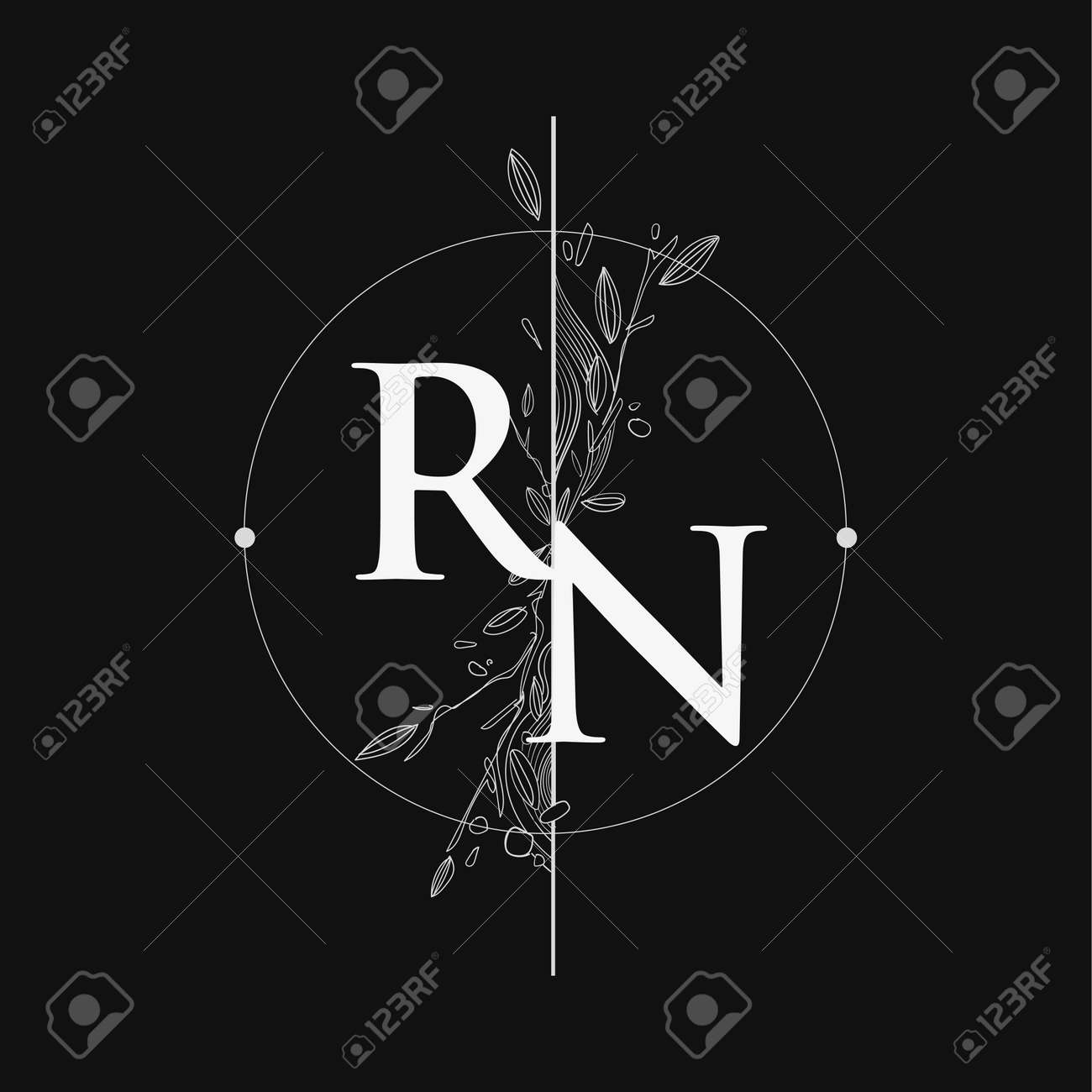 Letter Rn Initial Logo With Hand Draw Floral Initial Wedding Font Logo With Circle And Flowers Royalty Free Cliparts Vectors And Stock Illustration Image Letter Rn Initial Logo With Hand Draw Floral Initial Wedding Font Logo With Circle And Flowers Royalty Free Cliparts Vectors And Stock Illustration Image
