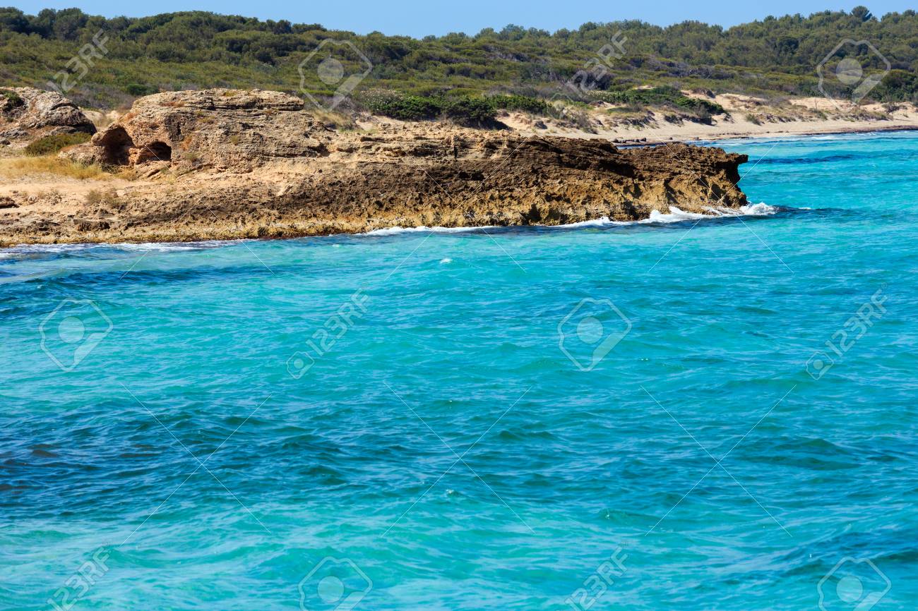 Picturesque Ionian Sea Beach Punta Della Suina Near Gallipolis