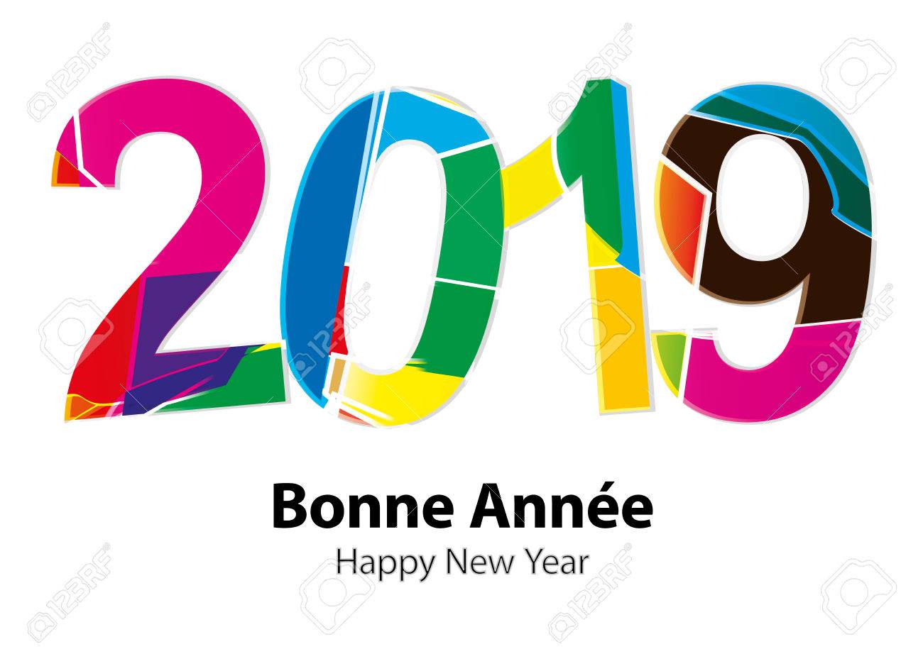 greeting card happy new year 2019 royalty free cliparts vectors 2019