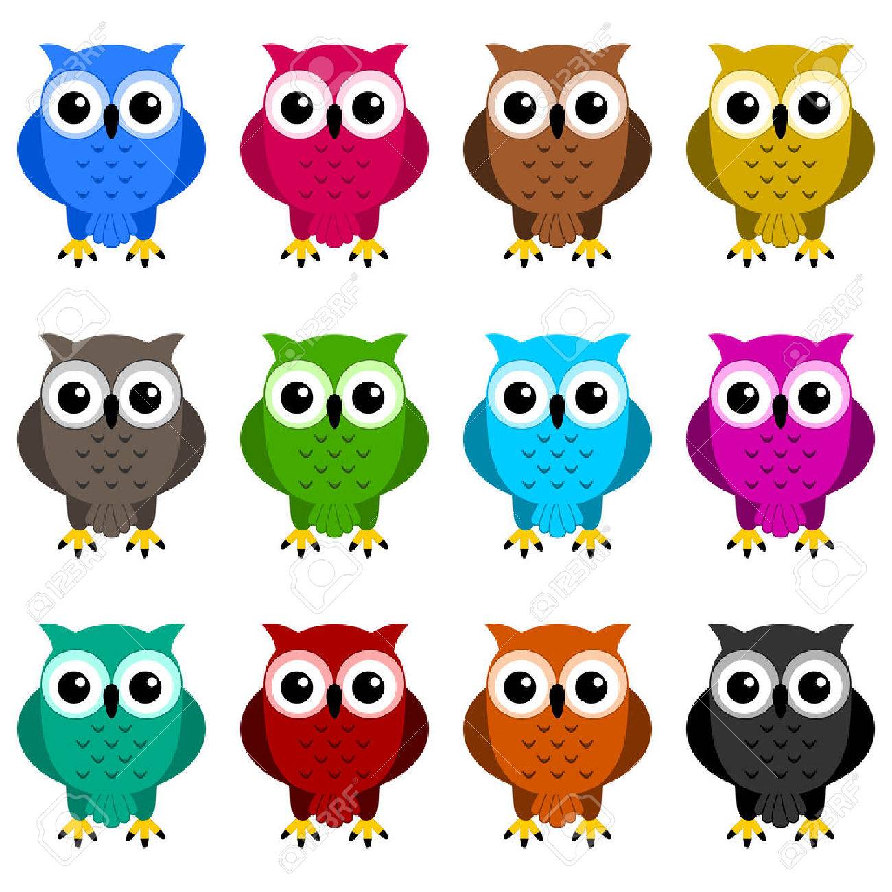 カラフルなフクロウ カラフルなフクロウ