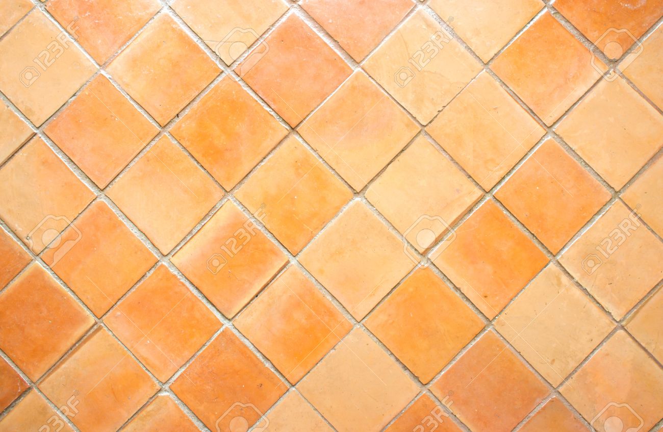 The Square Clay Floor Tile Background Stock Photo, Picture And Royalty Free  Image. Image 19337078.