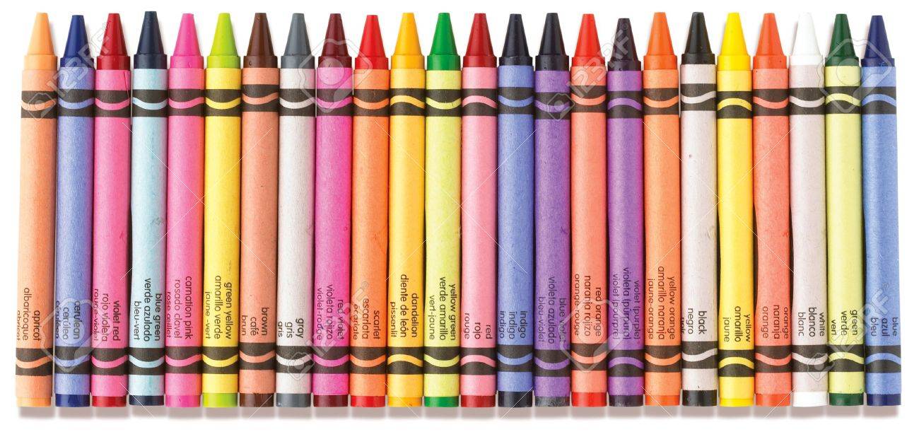 Colored Pencils, Crayons, Markers and Paints on White Background Stock  Photo - Image of crayons, color: 56702114