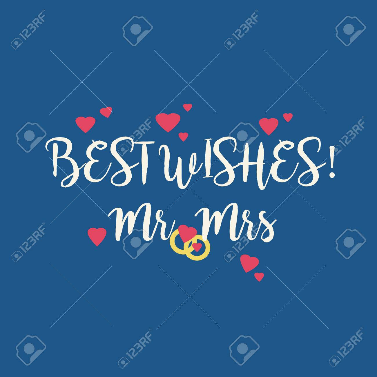 cute blue wedding best wishes mr mrs congratulations greeting