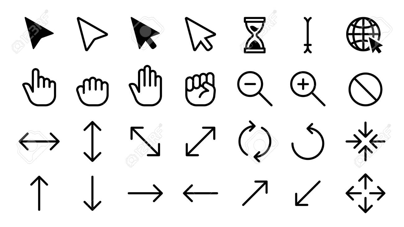 Cursor Icons. Web Internet Scale Arrow Clicking Computer Pointer, Hand Mouse Cursors. Static And Dynamic Click Cursor Buttons, Point And Selection Tools Isolated Vector Icons Set Royalty Free SVG, Cliparts, Vectors, And Cursor Icons. Web Internet Scale Arrow Clicking Computer Pointer, Hand Mouse Cursors. Static And Dynamic Click Cursor Buttons, Point And Selection Tools Isolated Vector Icons Set Royalty Free SVG, Cliparts, Vectors, And