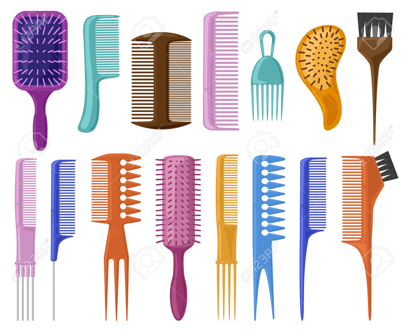 Cartoon Hair Brushes. Hair Care Plastic Hair Combs, Fashionable ...