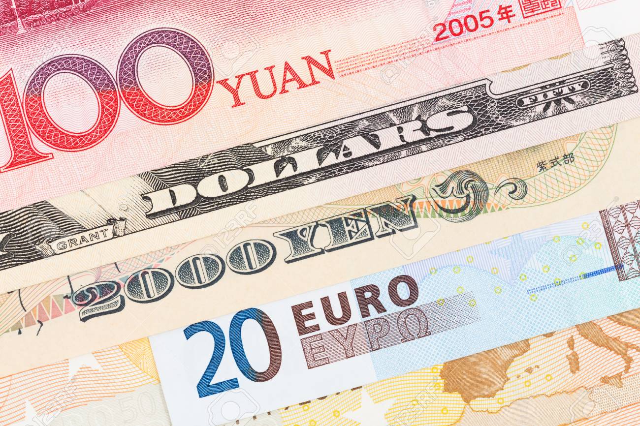 Us Dollar, Euro, Japanese Yen, And Chinese Yuan Banknote Money Stock Photo,  Picture and Royalty Free Image. Image 68652032.