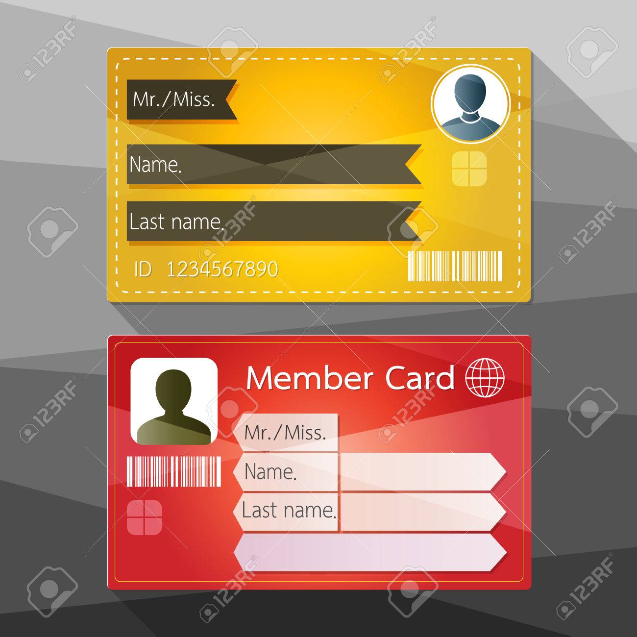 Member Card Design Royalty Free Cliparts, Vectors, And Stock Within Membership Card Template Free