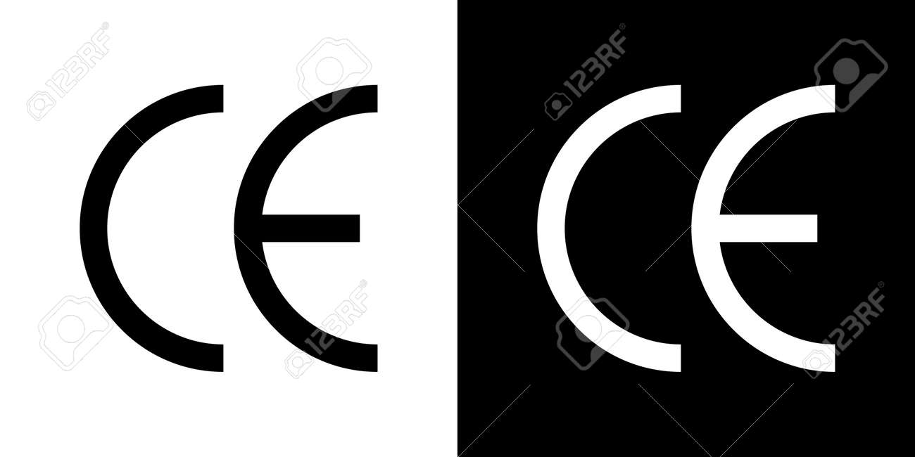 CE Icon. Symbol Of European Certificate. Mark Of Quality. Logo Of  Conformity Safety. Packaging Of Manufacturer. Estimated Europe  Certification. Black Eu Product Safe Label And Sticker. Vector. Royalty  Free SVG, Cliparts, Vectors,, image size:1300x650